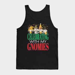 Happy New Year's Eve Celebrating with My Gnomes Party Beer Tank Top